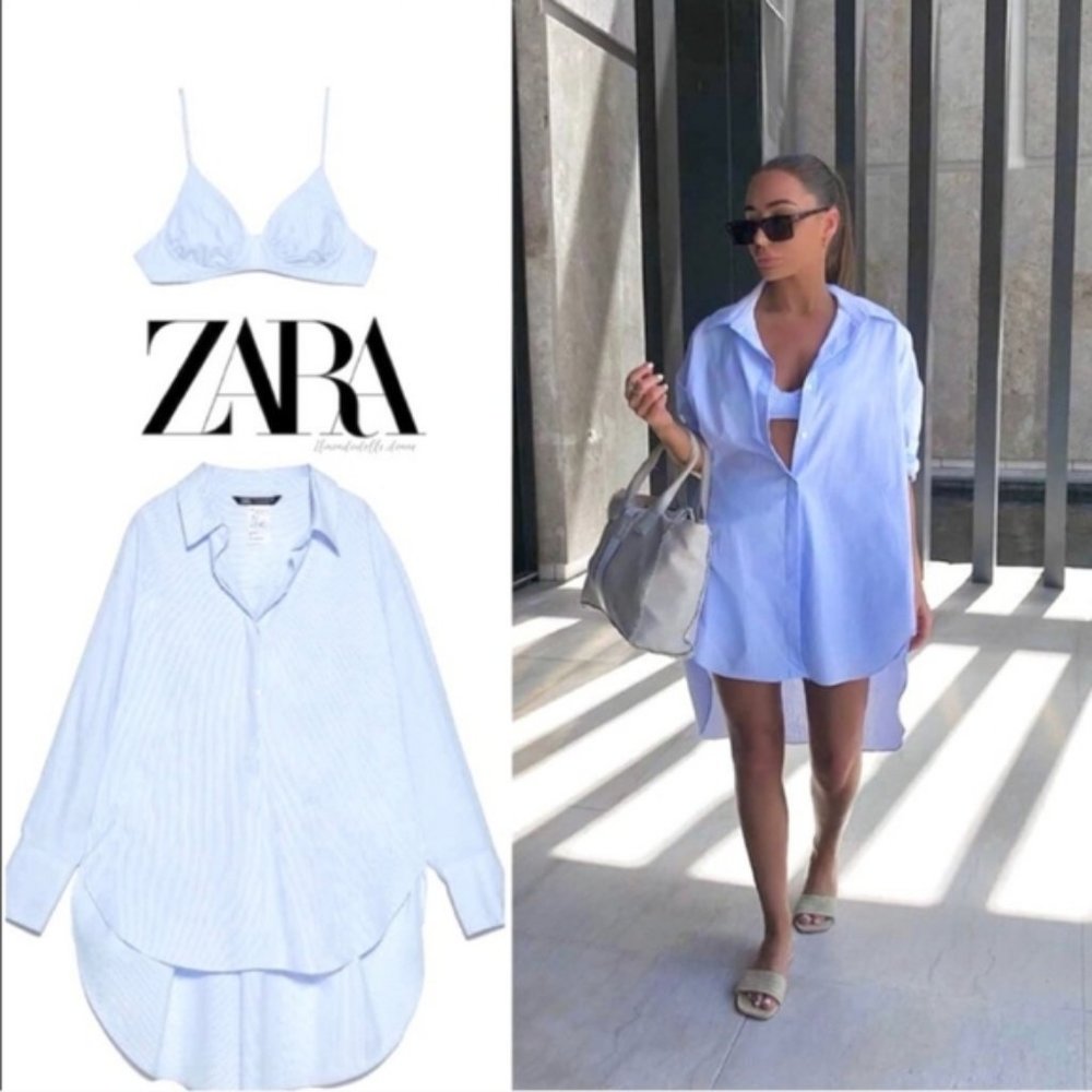 NWT Zara 2-in-1 shirt and bralette Size XS
